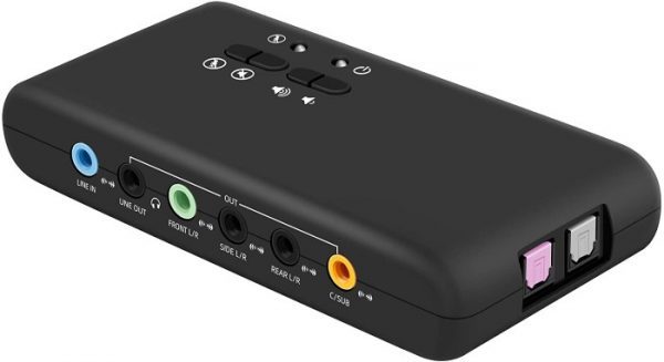USB Sound card 7.1 for bass shakers